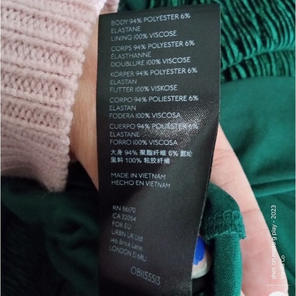 NWOT Anthropologie Maeve Adrienne Twist Back Velvet Midi Dress Green Size Small - Picture 10 of 10